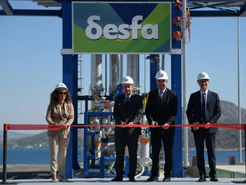Εγκαινιάσθηκε ο πρώτος σταθμός μεταφόρτωσης LNG στη Νοτιοανατολική Ευρώπη, στις εγκαταστάσεις της Ρεβυθούσας